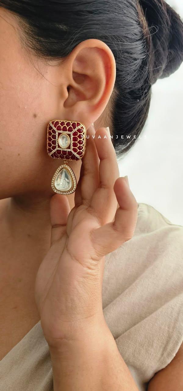 Kaia polki earrings - Image 3
