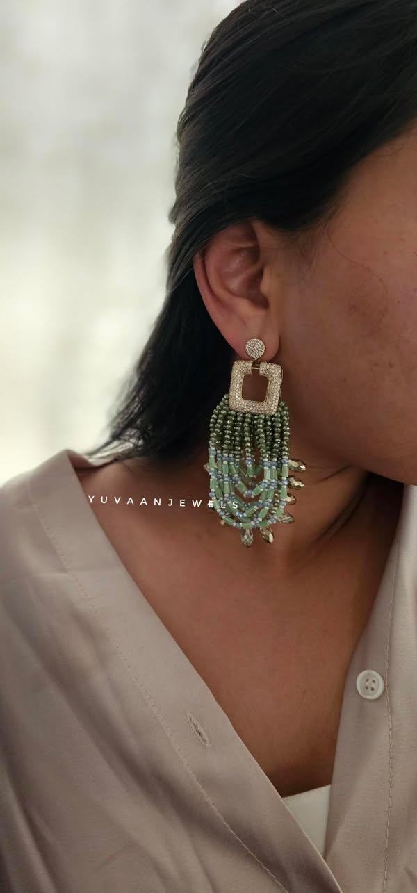 Mirari semi precious tassel earrings