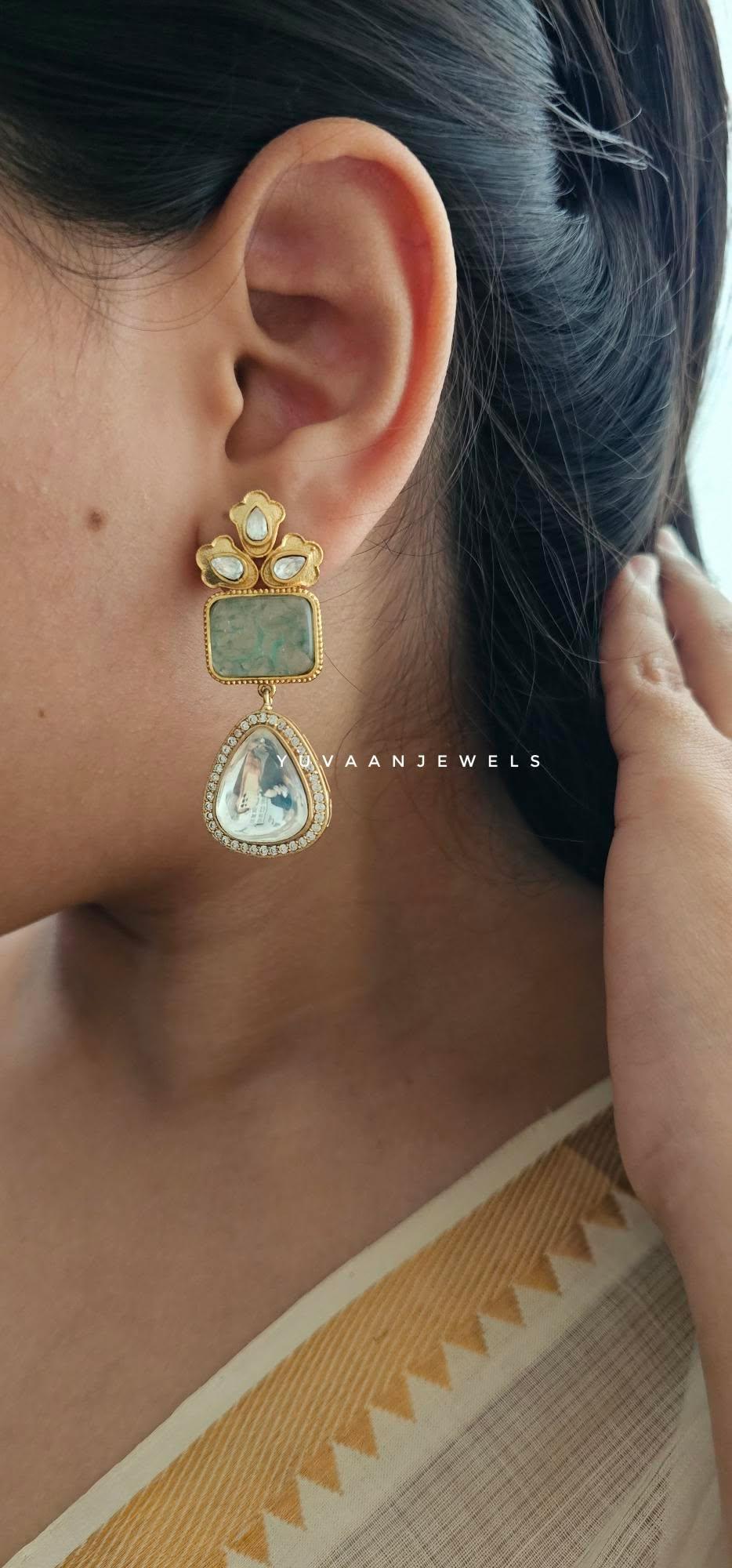 Leora semi-precious stone earring