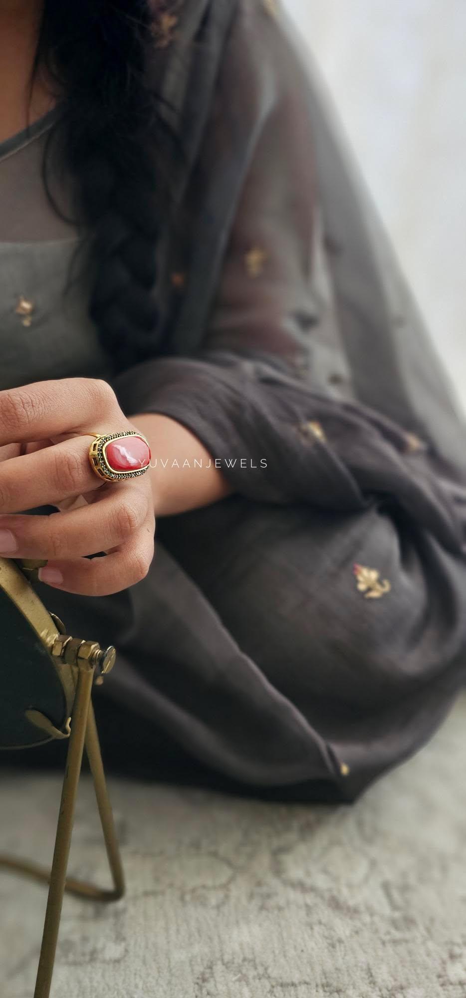 Roma semi-precious stone ring