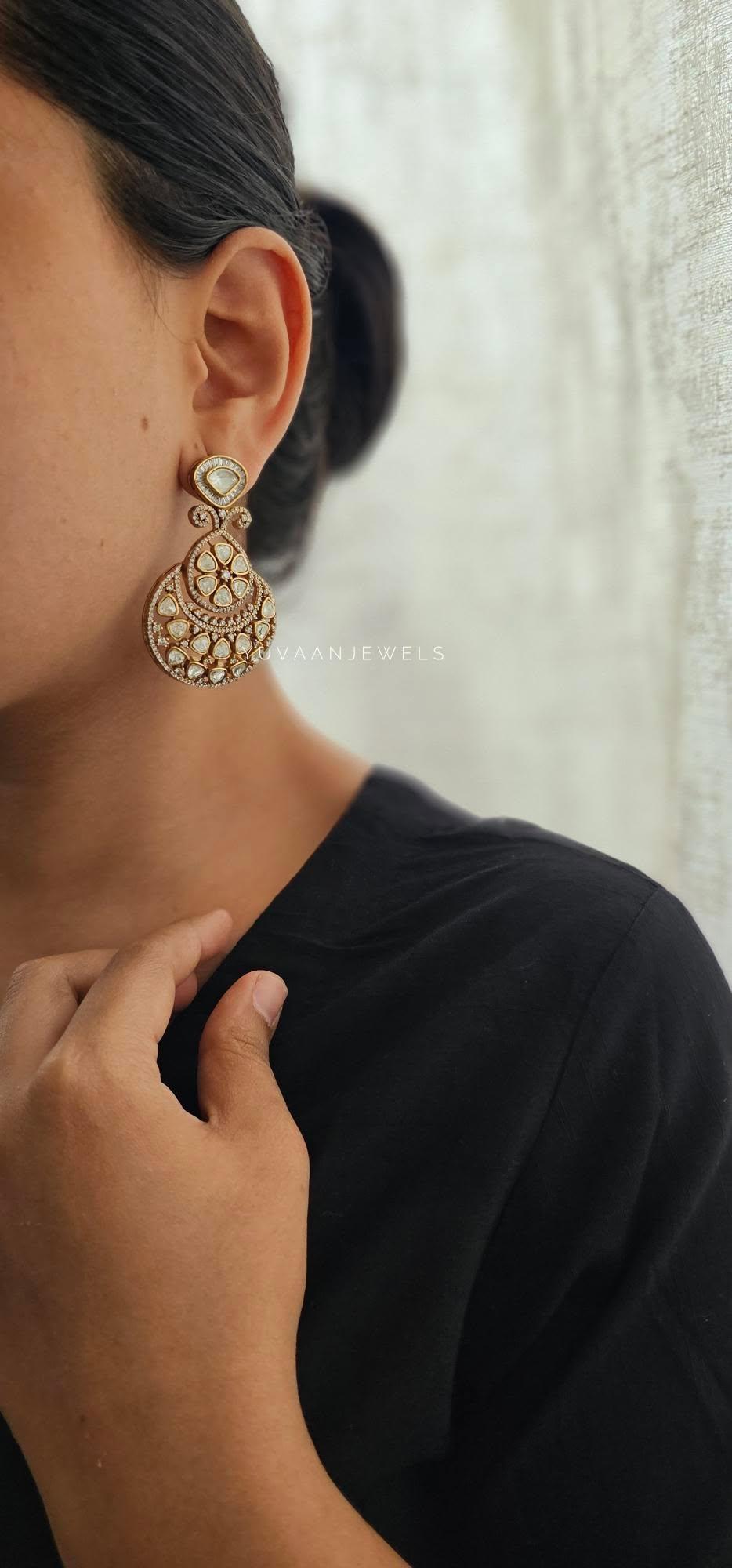Prisha polki earrings - Image 4