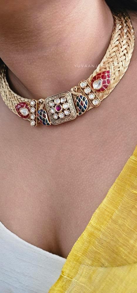 Mogra handcrafted hasli necklace