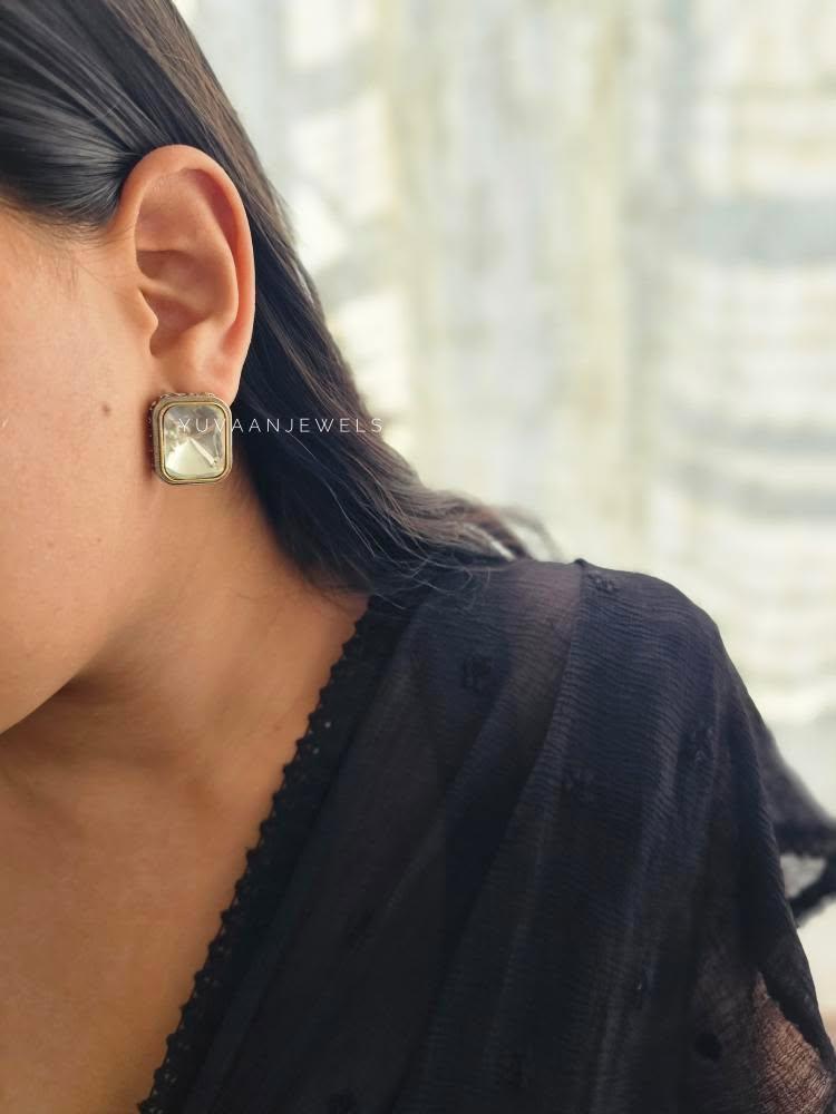 Ziyaan polki studs