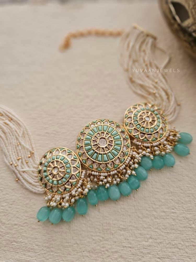 Vidhushi pearl and polki choker - Image 7