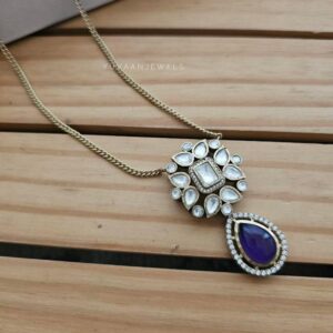 Tanya polki and quartz delicate necklace