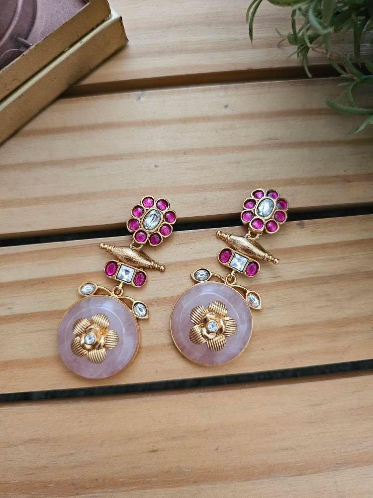 Joy quartz and polki earrings - Image 10