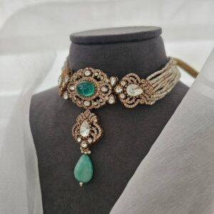 Nazia pearl and polki choker