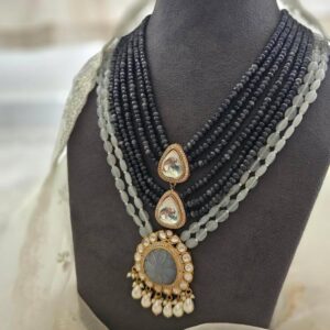 Reva Handcarved stone necklace