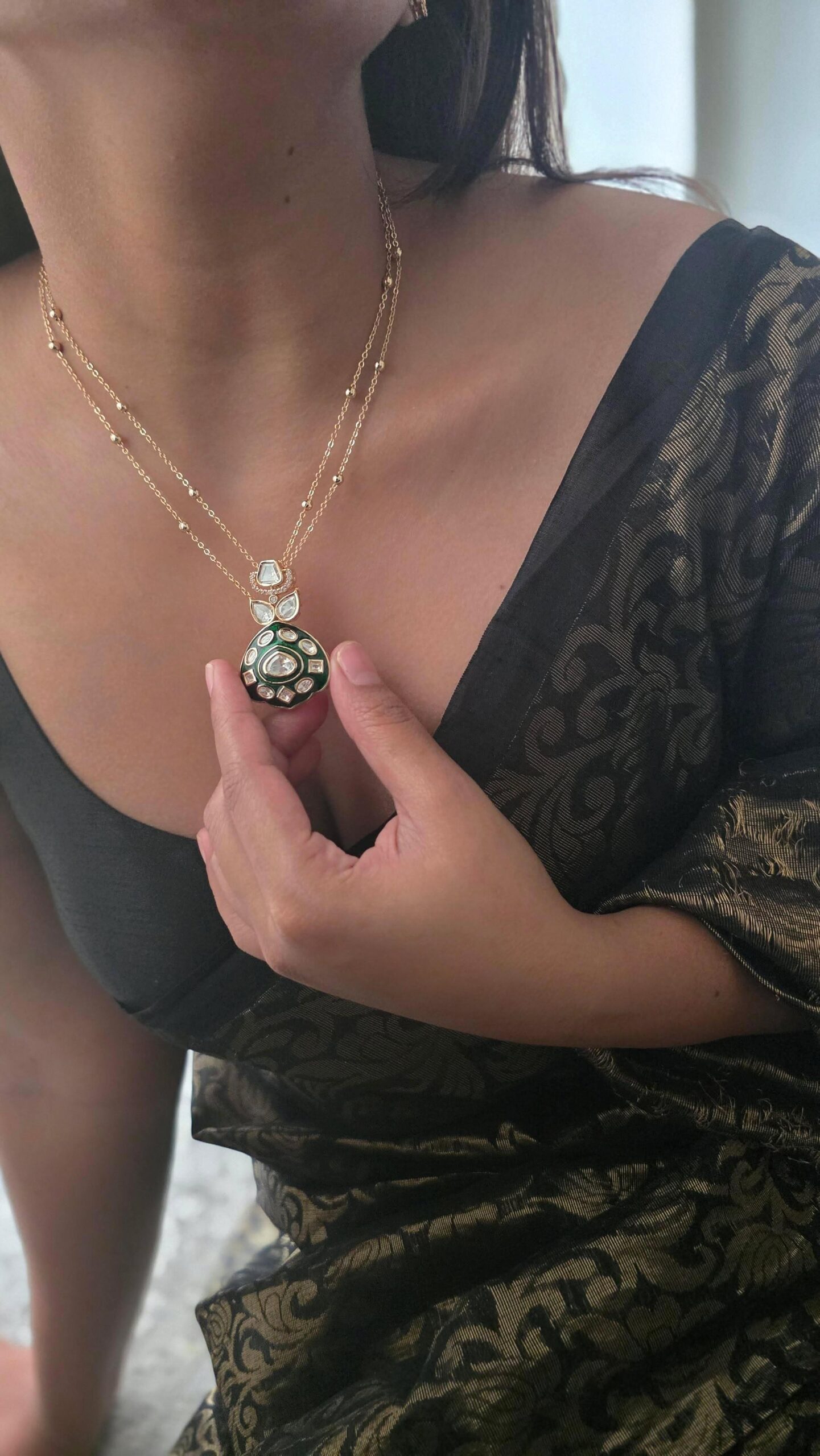 Disha meenakari delicate necklace