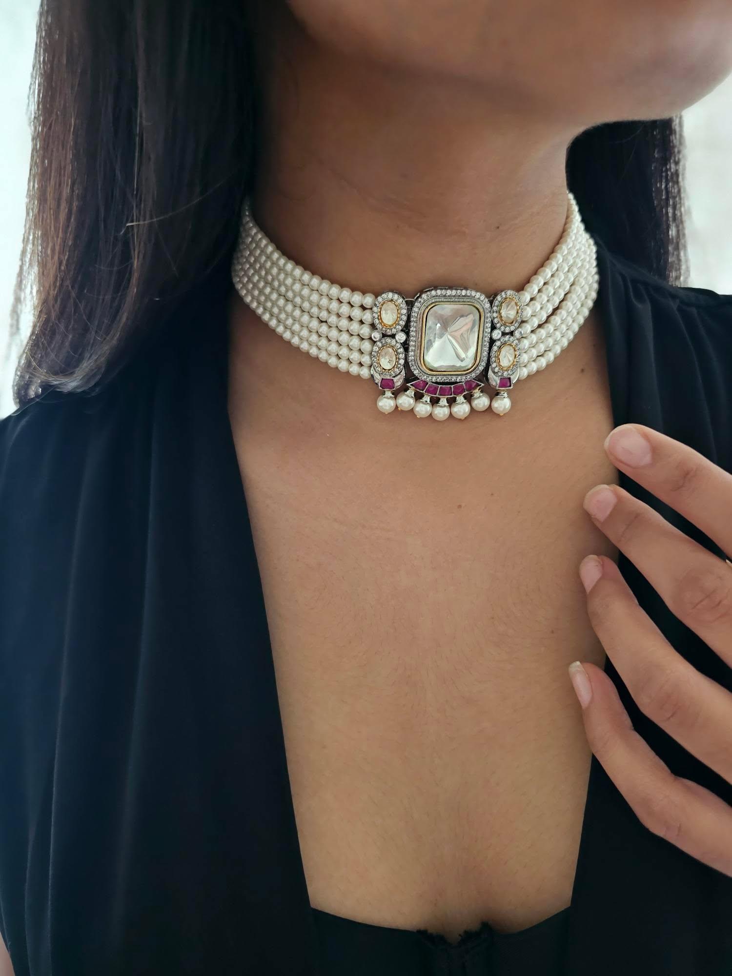 Karveer polki choker