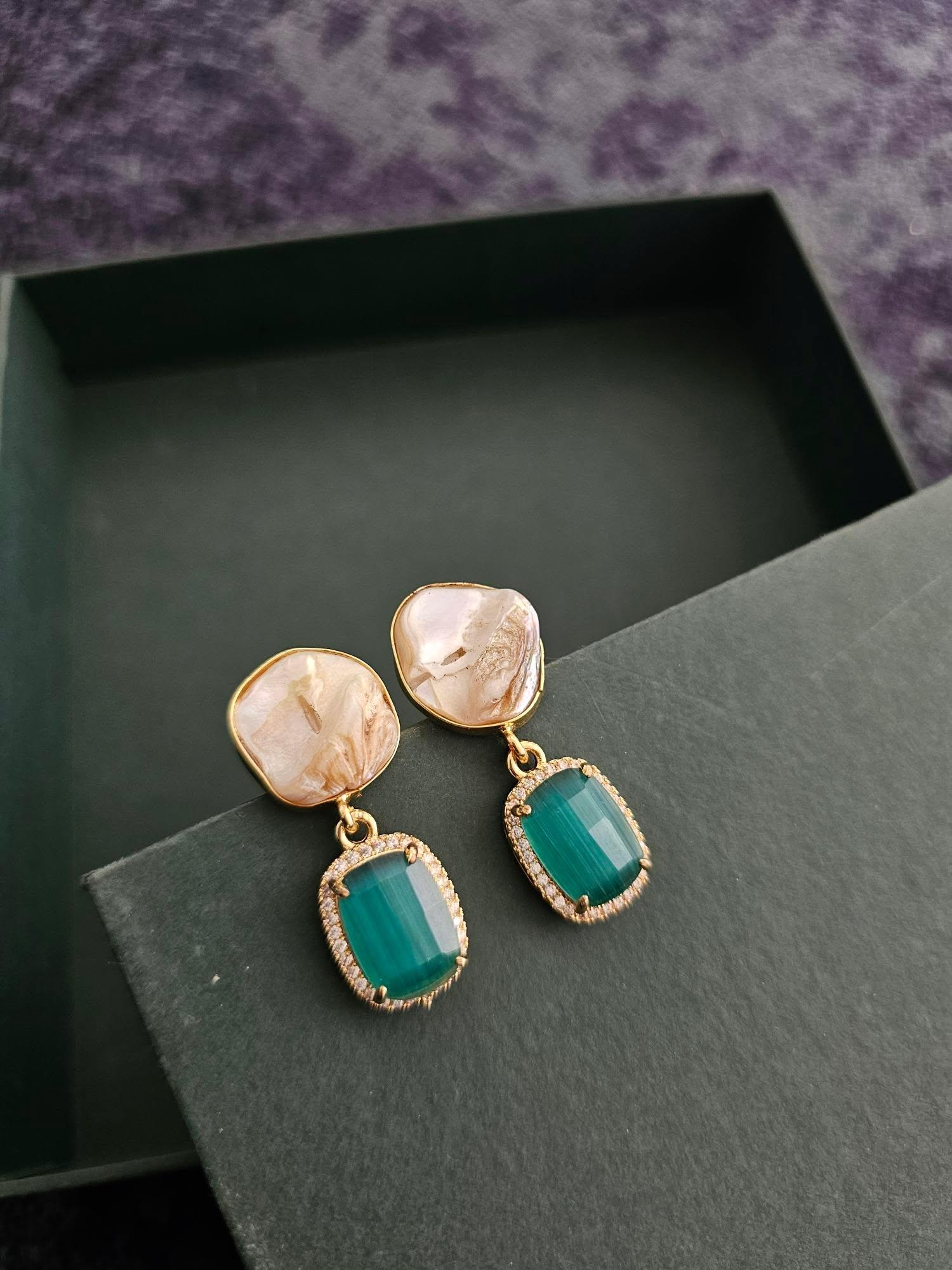 Darshika semi-precious stone earrings - Image 4