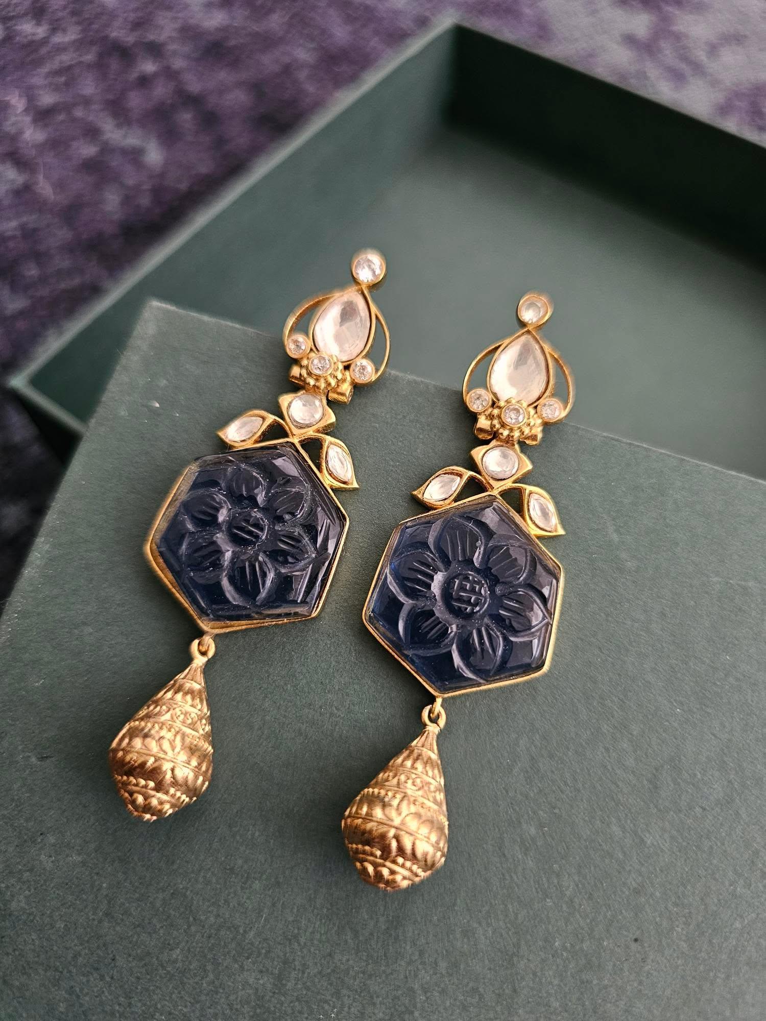 Vrushika quartz earrings